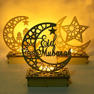 Eid Mubarak Golden Acrylic Moon Star Ornaments Decoration Ramadan 2024  Ramadan Decorations for Home Muslim Deco Aid Mubarak